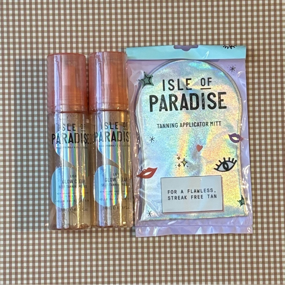 Isle of Paradise Tanning Mousse -‎ Light - + Tanning Mitt.  Bundle. NEW